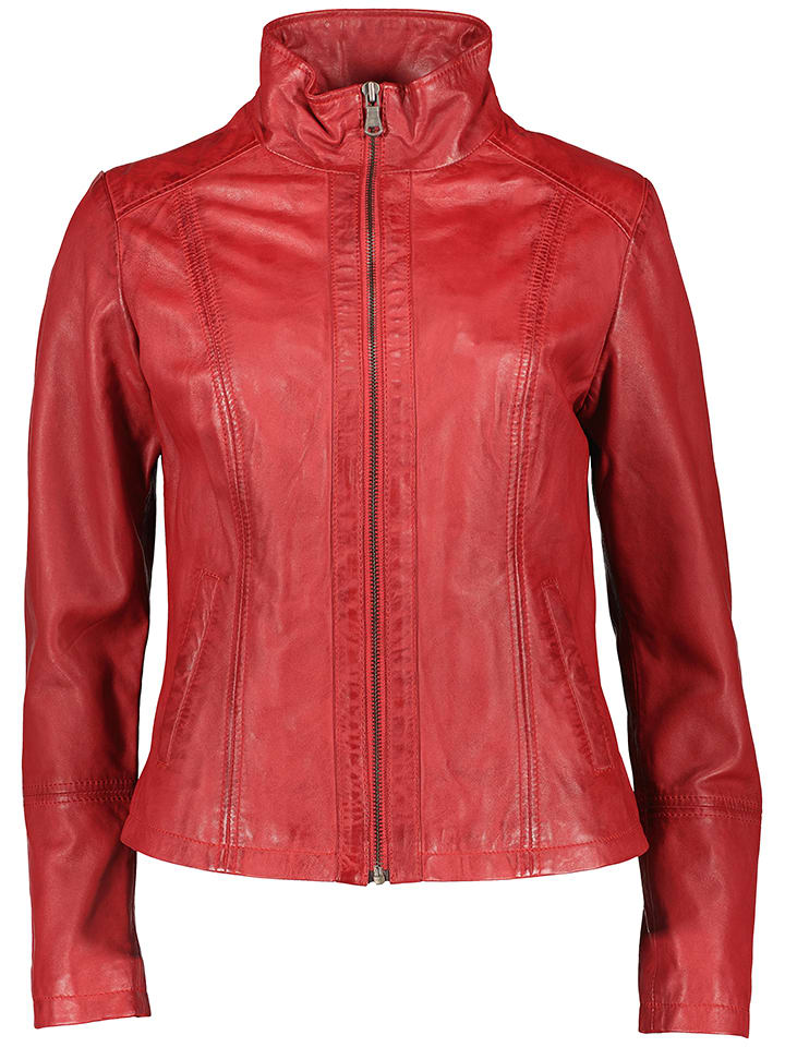 7eleven Skórzana kurtka "Namika" w kolorze czerwonym rozmiar: 40