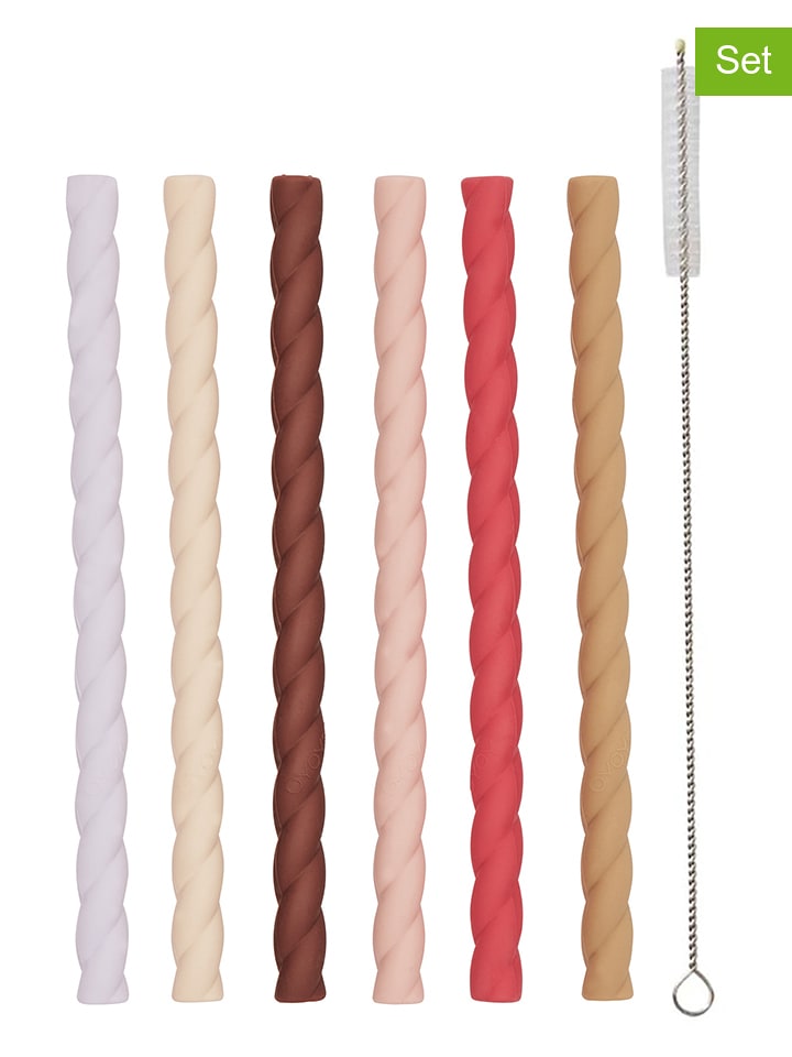 OYOY mini Słomki (6 szt.) "Mellow" w różnych kolorach - dł. 16 cm rozmiar: onesize