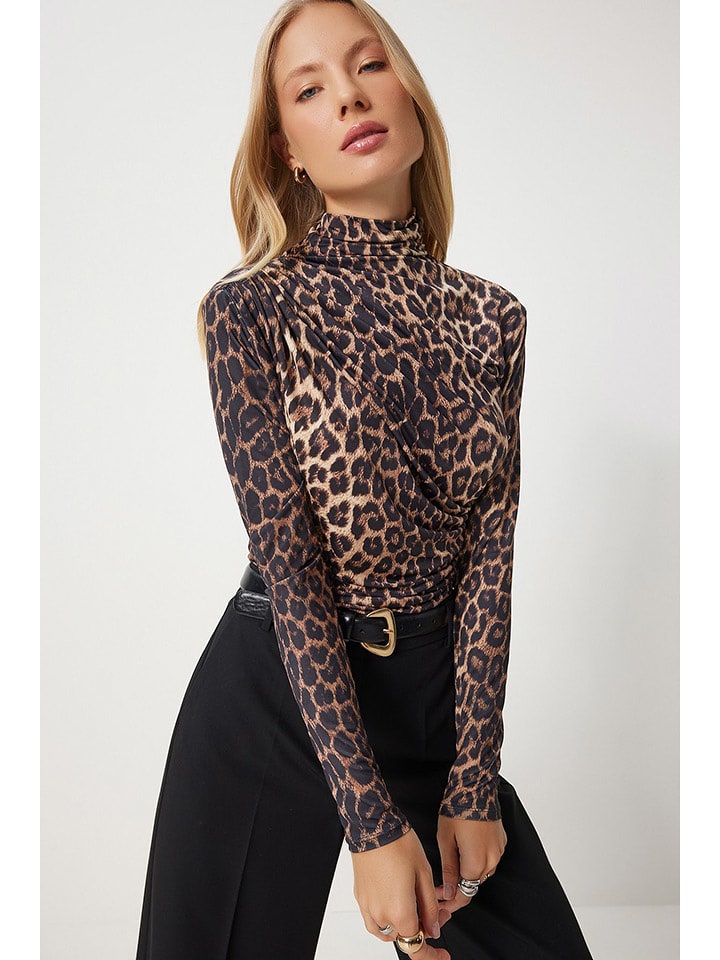 Happiness Istanbul Bluzka w kolorze jasnobrązowym rozmiar: 40