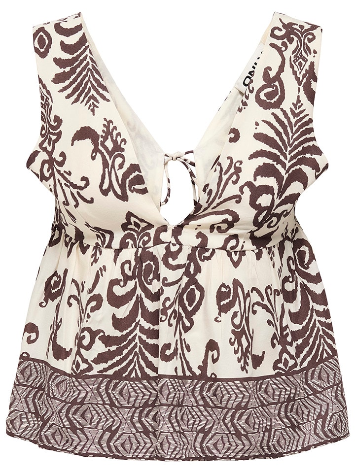 ONLY Top w kolorze brązowo-kremowym rozmiar: XL