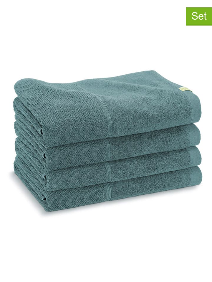 Kushel Ręczniki (4 szt.) "The Hand & Hair Set" w kolorze zielonym do rąk rozmiar: 50x102 cm