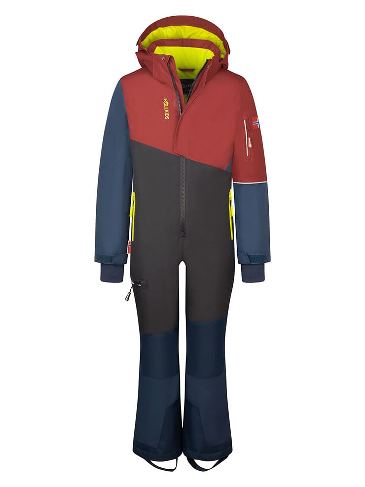 Trollkids Kombinezon zimowy "Hallingdal" w kolorze brązowoczerwono-czarnym rozmiar: 110