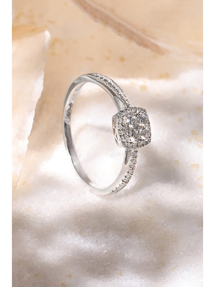 DIAMANTA Złoty pierścionek "Naeli" z diamentami rozmiar: 60