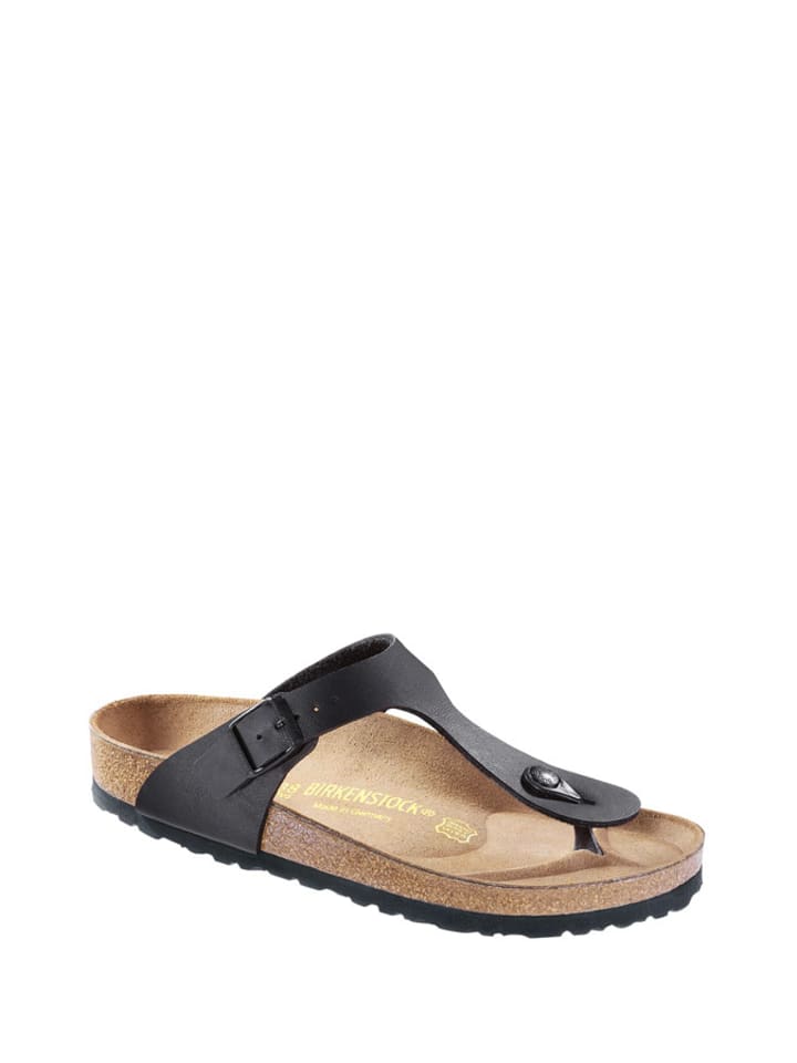 Birkenstock Skórzane japonki w kolorze czarnym rozmiar: 39