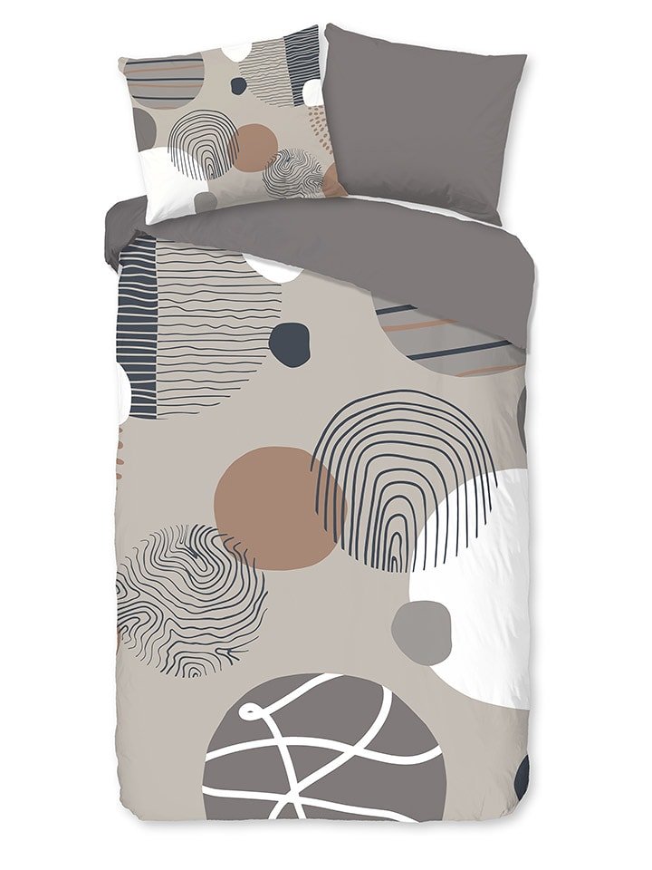 Good Morning Komplet pościeli "Hendrik" w kolorze beżowo-jasnobrązowym rozmiar: 155x220 cm