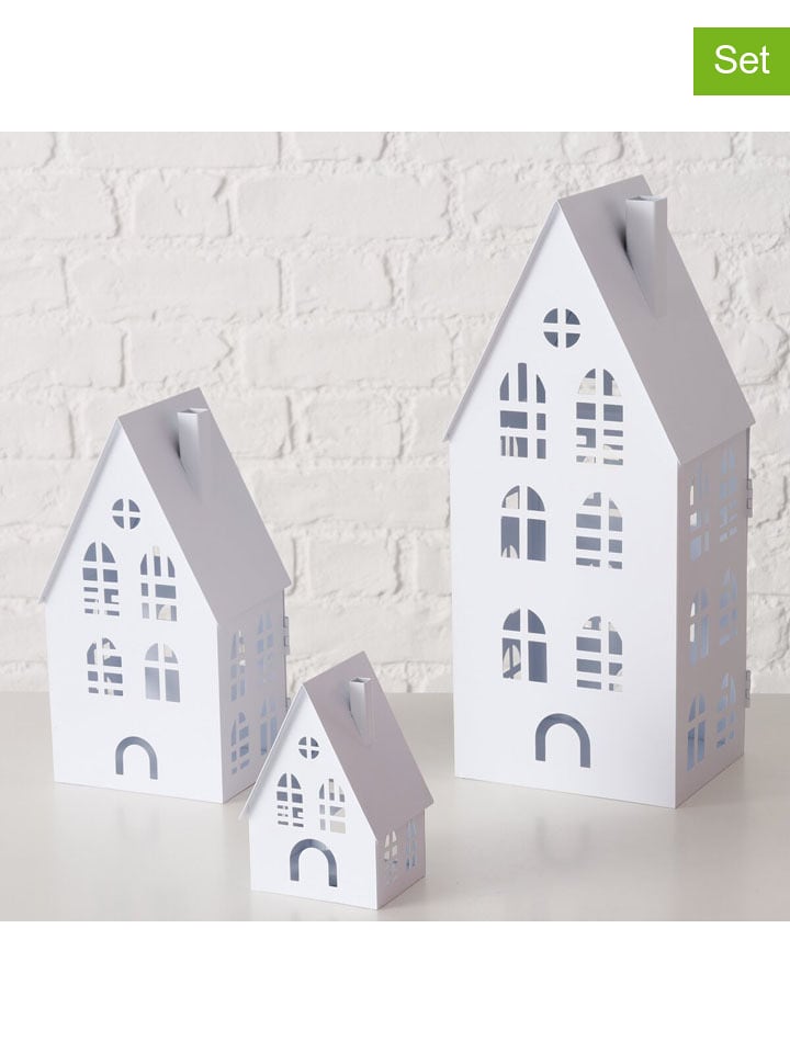 Boltze Lampiony (3 szt.) "Dover" w kolorze białym rozmiar: onesize