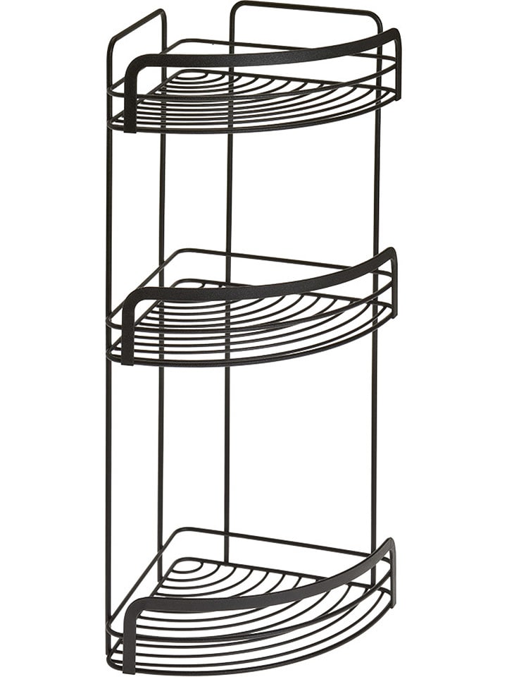 metaltex Regał narożny "Origin" w kolorze czarnym - 20 x 48 x 20 cm rozmiar: onesize