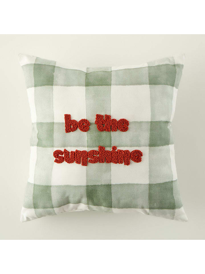 BELLA MAISON Poduszka "Sunshine" w kolorze zielono-czerwono-białym rozmiar: 35x35 cm