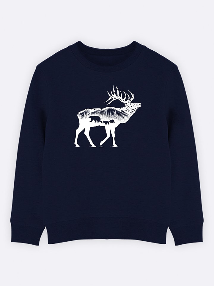 WOOOP Bluza "The elk" w kolorze granatowym rozmiar: 152