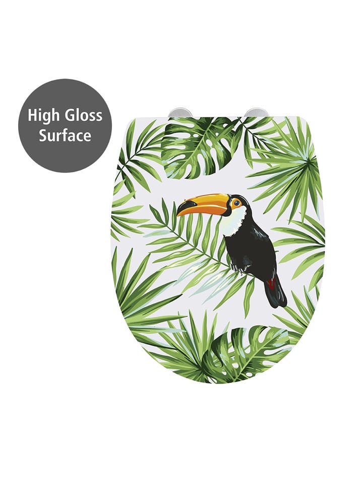 Wenko Automatyczna deska WC "Tucan" w kolorze biało-zielonym rozmiar: onesize