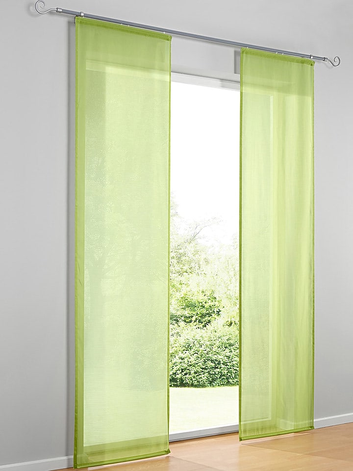 heine home Zasłona przesuwna w kolorze zielonym rozmiar: 225x60 cm
