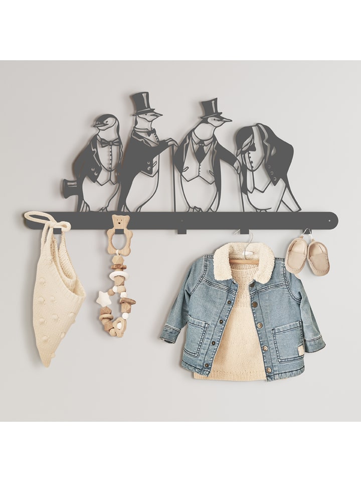 hippodino Wieszak ścienny w kolorze szarym - 85 x 50 cm rozmiar: onesize