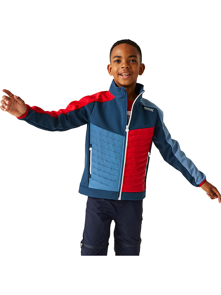 Regatta Kurtka softshellowa "Brynden" w kolorze niebiesko-czerwonym rozmiar: 176