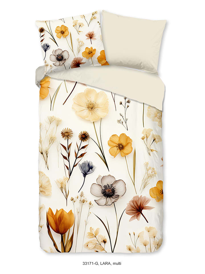 Good Morning Komplet pościeli w kolorze kremowo-pomarańczowym rozmiar: 200x200 cm