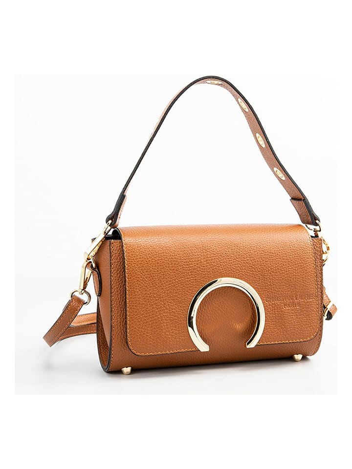 Christian Laurier Skórzana torebka "Ralph" w kolorze karmelowym - 26 x 14 x 8 cm rozmiar: onesize