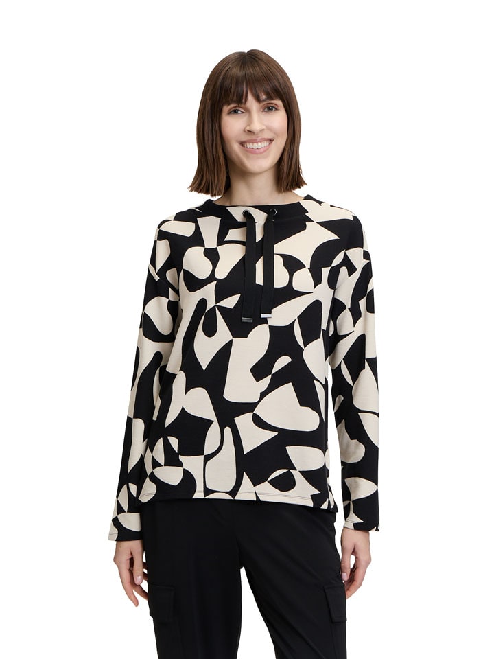 Betty Barclay Bluza w kolorze czarno-kremowym rozmiar: 38