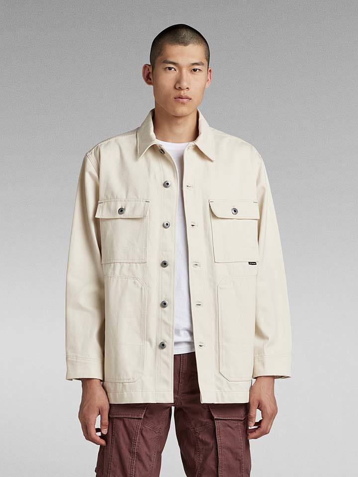 G-Star Kurtka koszulowa w kolorze kremowym rozmiar: L