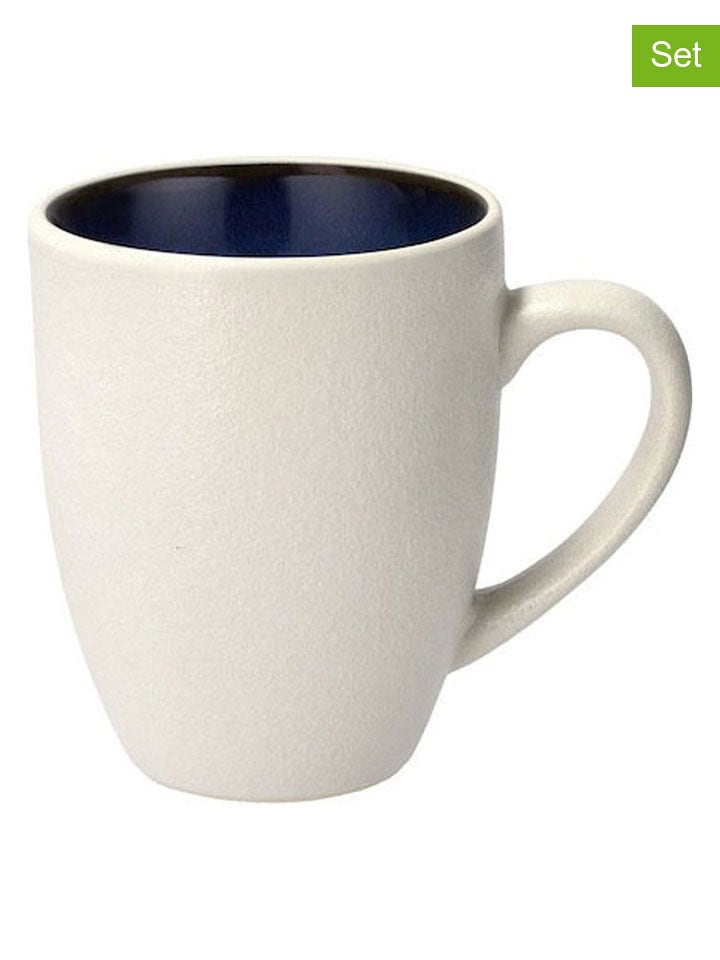 Bitz Kubki (4 szt.) "Gastro" w kolorze biało-granatowym - 300 ml rozmiar: onesize