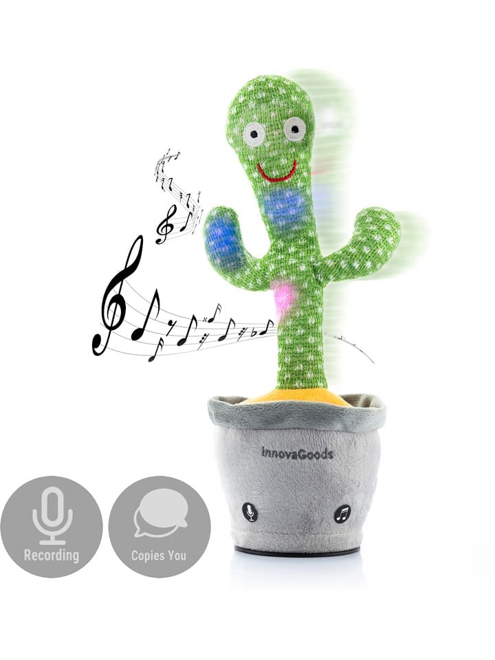 InnovaGoods Kaktus interaktywny w kolorze szaro-zielonym - 6 m+ rozmiar: onesize