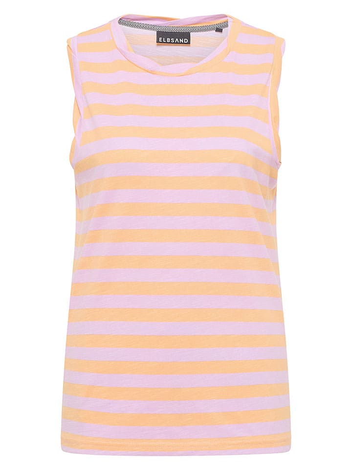 ELBSAND Top "Meevis" w kolorze pomarańczowo-jasnoróżowym rozmiar: XS