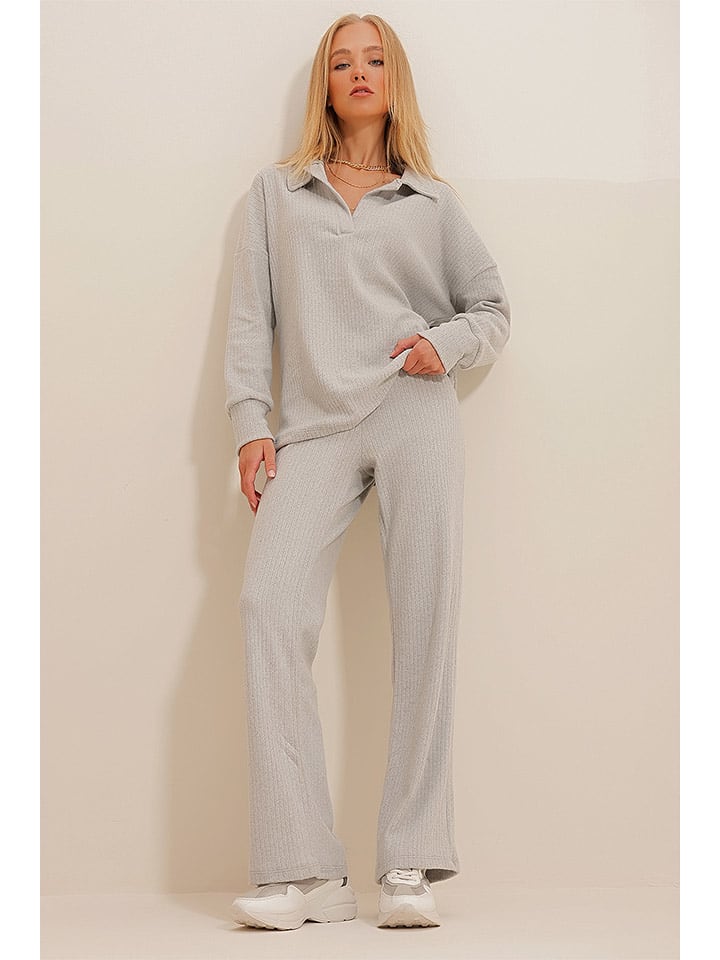 Trend Alacati 2-częściowy zestaw w kolorze jasnoszarym rozmiar: S