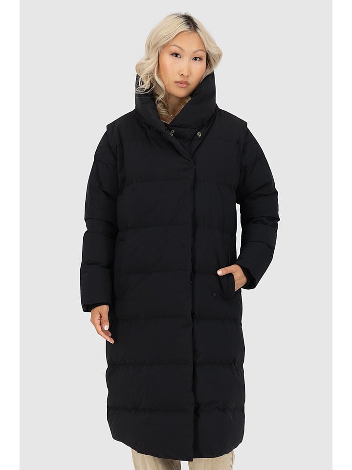 alife and kickin Płaszcz zimowy "FleurAK" w kolorze czarnym rozmiar: XL