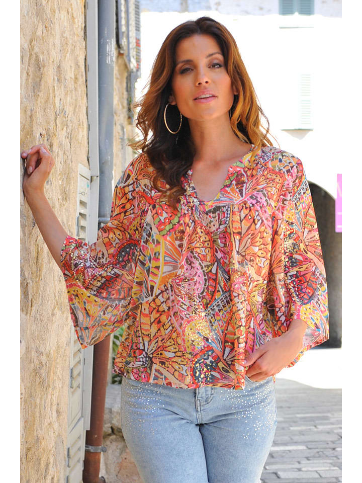 Bleu d'Azur Bluzka "Sao Paulo" w kolorze pomarańczowym rozmiar: 34-38