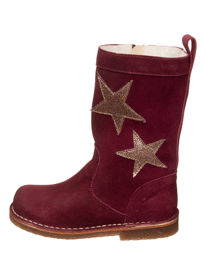 kmins Skórzane kozaki w kolorze złoto-czerwonym rozmiar: 38