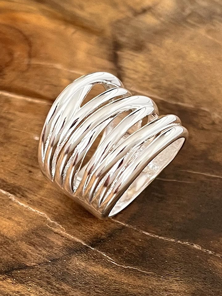 Eclat d'Argent Srebrny pierścionek rozmiar: 56