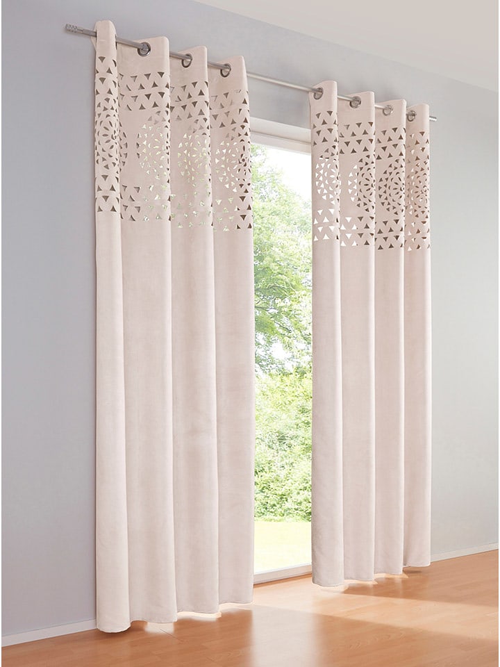 heine home Zasłona dekoracyjna w kolorze beżowym rozmiar: 145x135 cm
