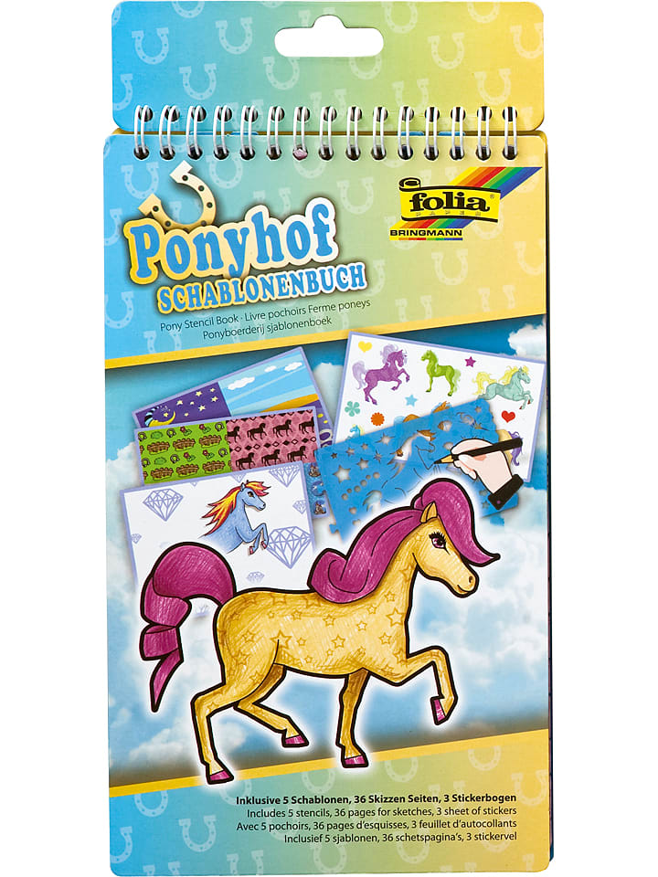 folia PAPER Zestaw szablonów "Pony" ze wzorem - 24 x 14,2 cm rozmiar: onesize