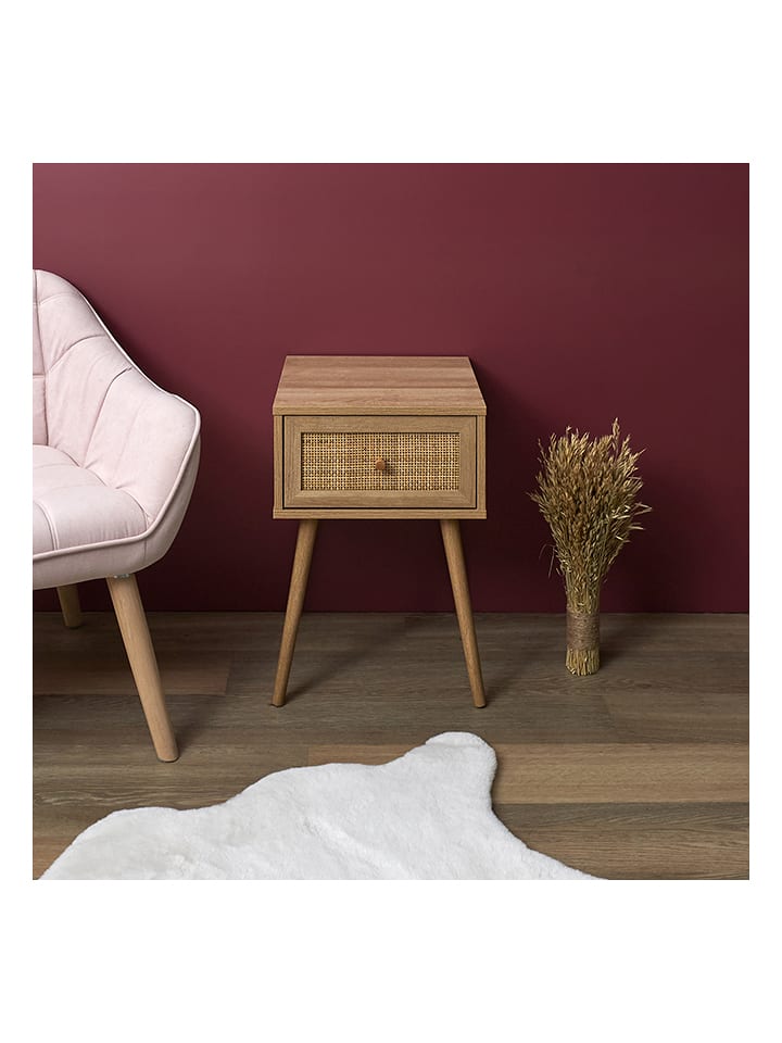 Ethnical Life Stolik "Bali" w kolorze jasnobrązowym - 39 x 55,4 x 39 cm rozmiar: onesize