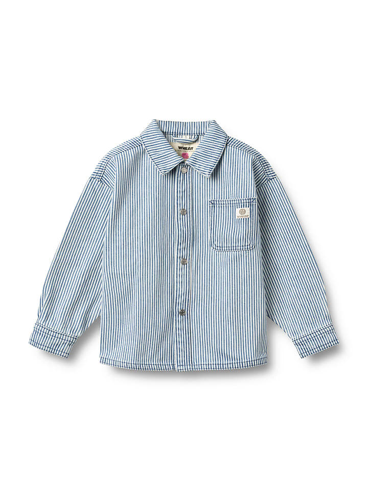 Wheat Koszula dżinsowa "Pappo" w kolorze biało-granatowym rozmiar: 92