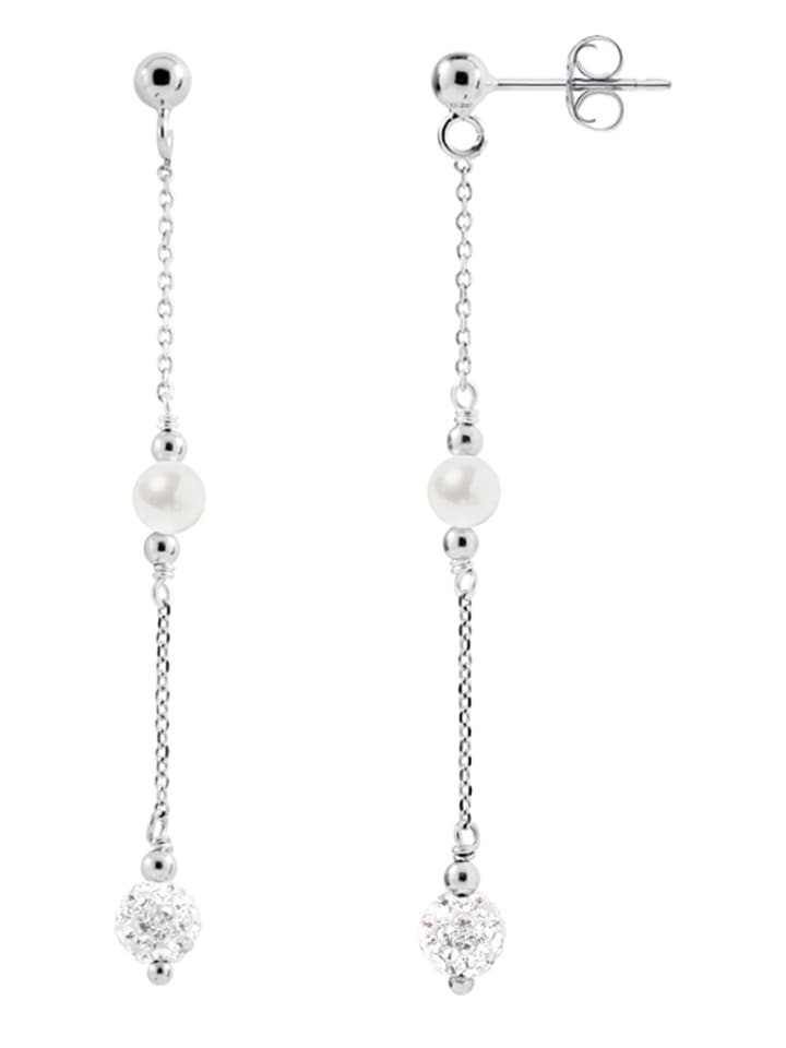 Pearline Srebrne kolczyki-wkrętki z perłami rozmiar: onesize