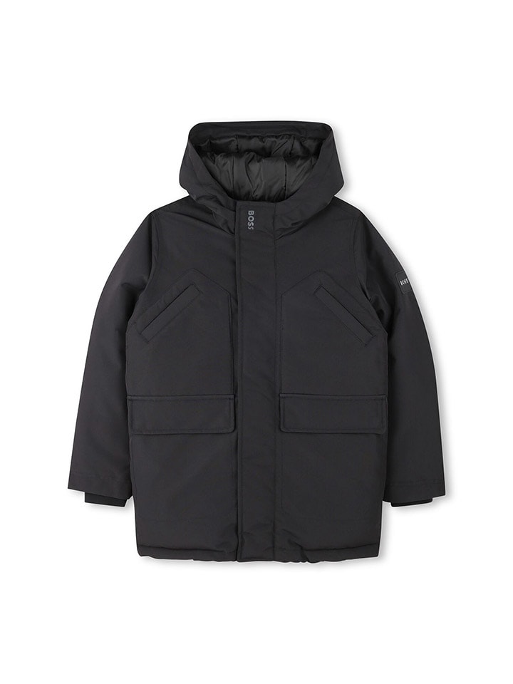 Hugo Boss Kids Parka w kolorze antracytowym rozmiar: 164
