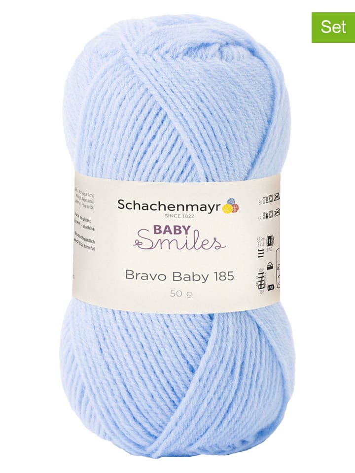 Schachenmayr since 1822 Przędza z tworzywa sztucznego (10 szt.) w kolorze błękitnym - 10 x 50 g rozmiar: onesize