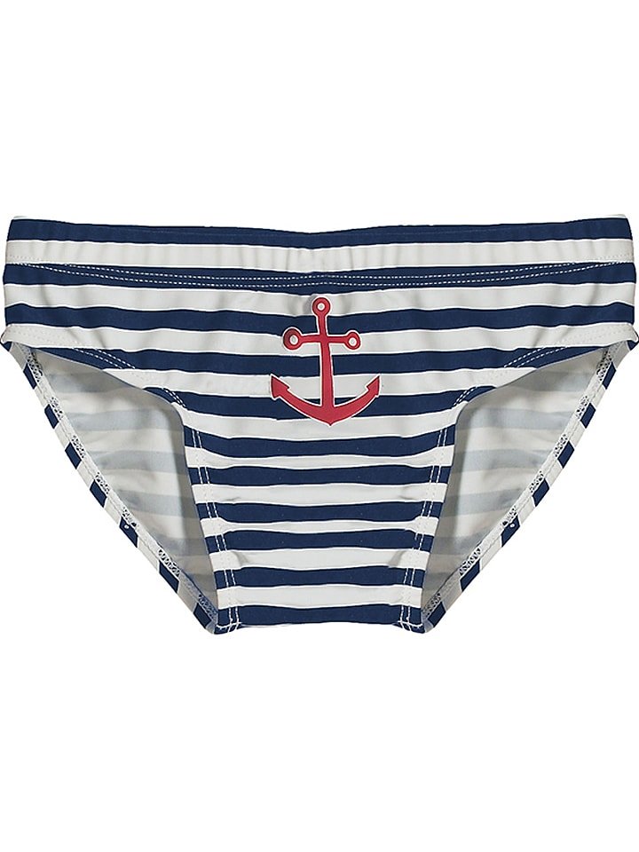 Playshoes Pieluszka kąpielowa w kolorze biało-granatowym rozmiar: 86/92