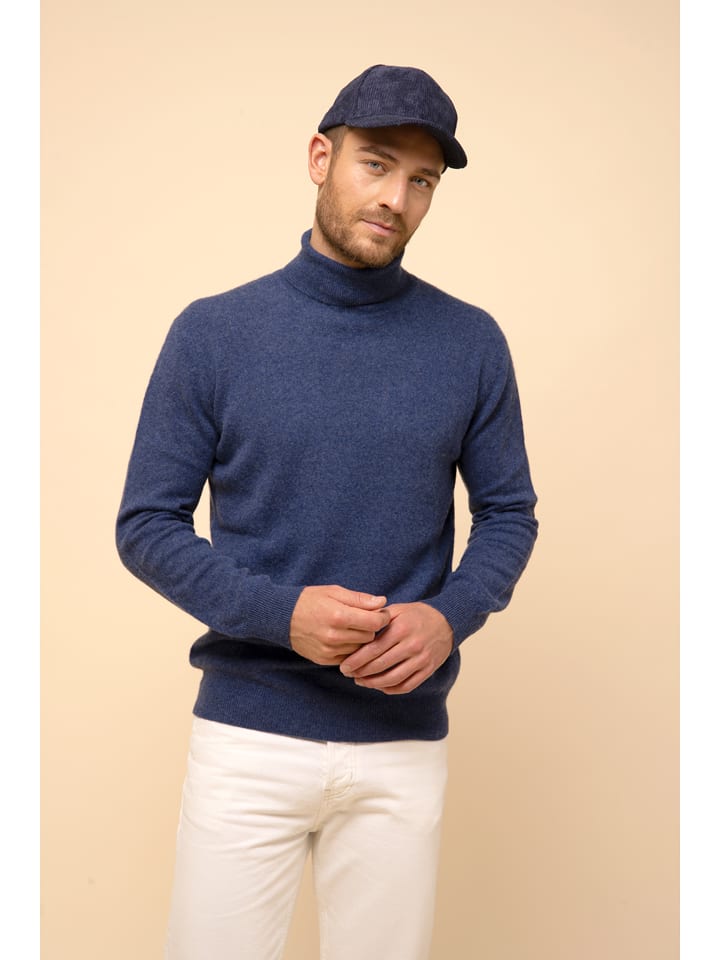 Just Cashmere Kaszmirowy golf "Connor" w kolorze niebieskim rozmiar: S