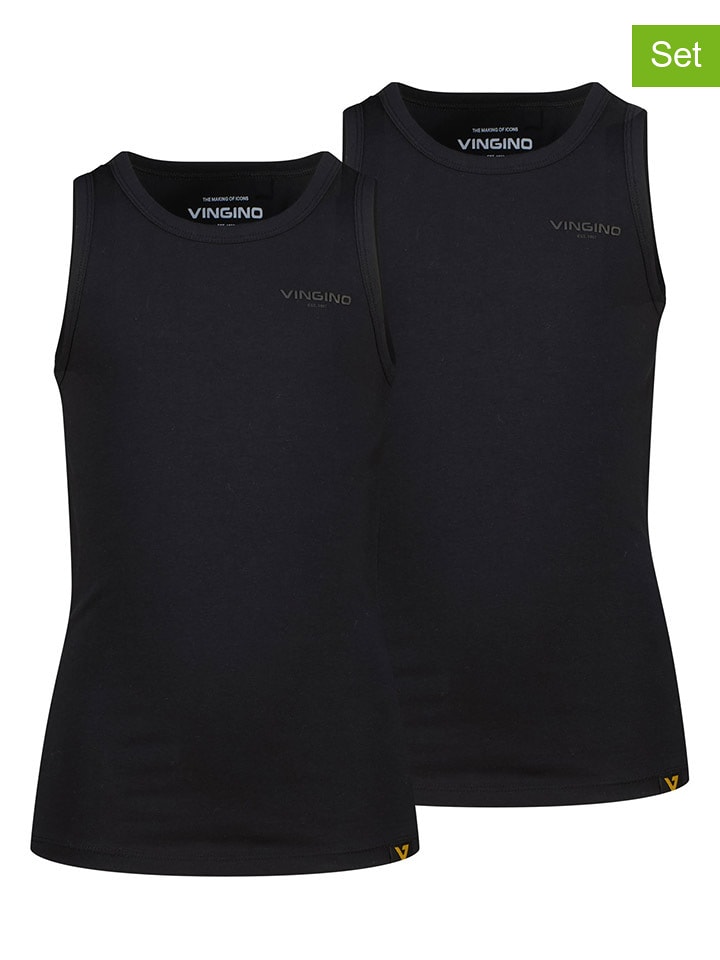 Vingino Topy (2 szt.) w kolorze czarnym rozmiar: 134/140