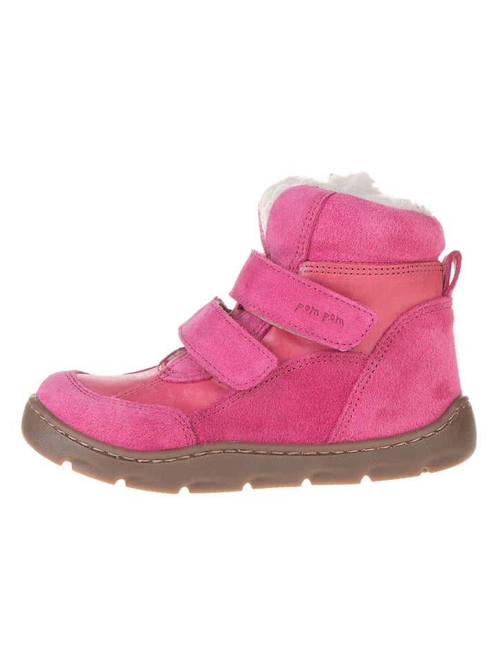 POM POM Skórzane buty w kolorze różowym do chodzenia na boso rozmiar: 31
