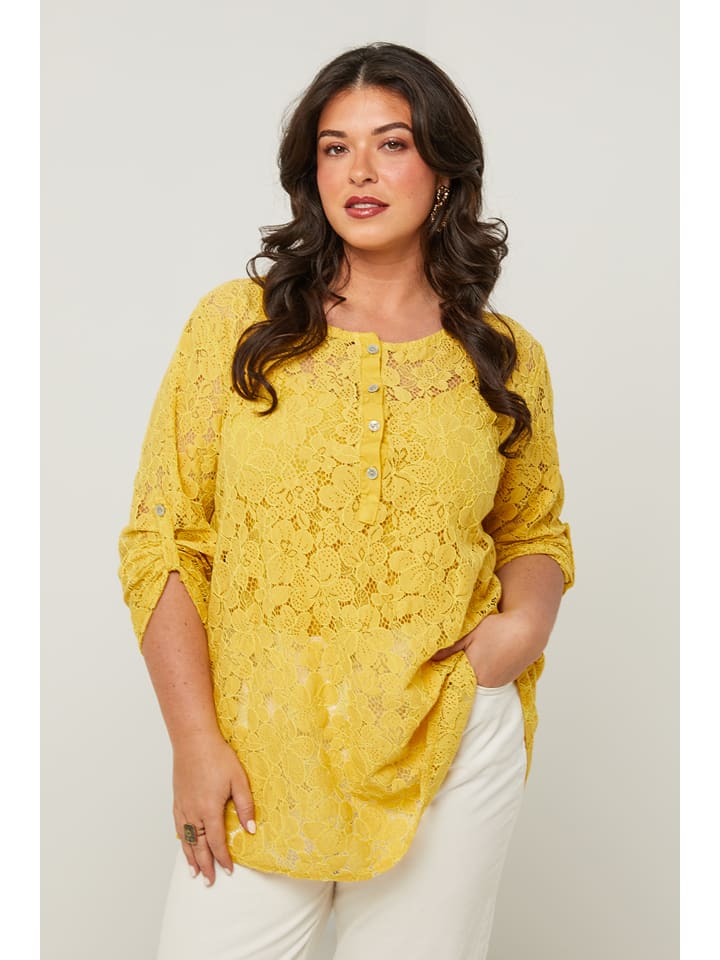 Curvy Lady Bluzka w kolorze żółtym rozmiar: 48/50