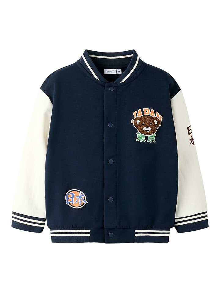 name it Kardigan "Pray" w kolorze granatowo-kremowym rozmiar: 92