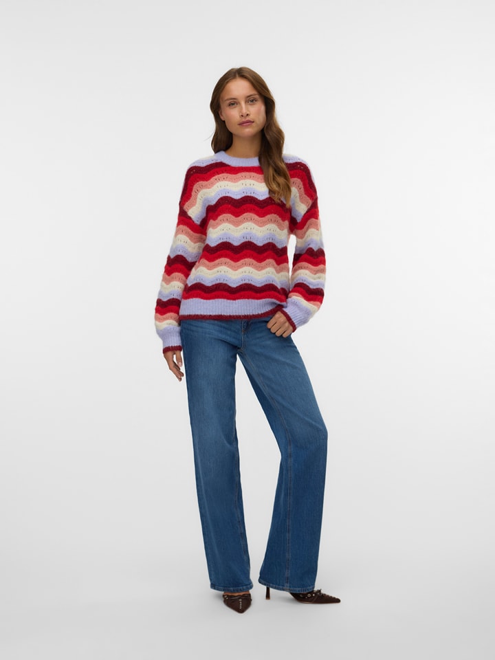 Vero Moda Sweter w kolorze czerwono-lawendowym rozmiar: XS