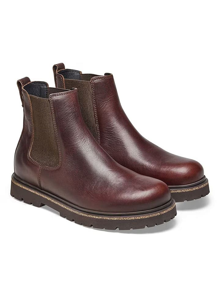 Birkenstock Skórzane sztyblety "Highwood" w kolorze brązowym rozmiar: 46