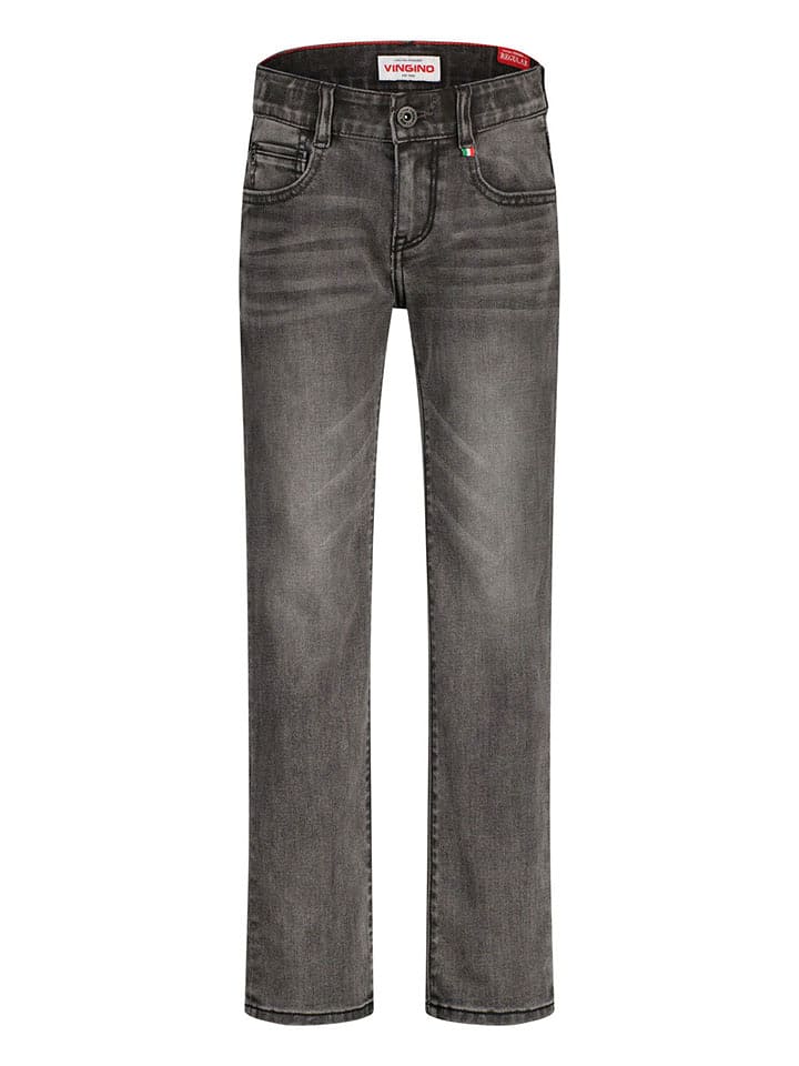 Vingino Dżinsy "Bruno" - Regular fit - w kolorze antracytowym rozmiar: 152