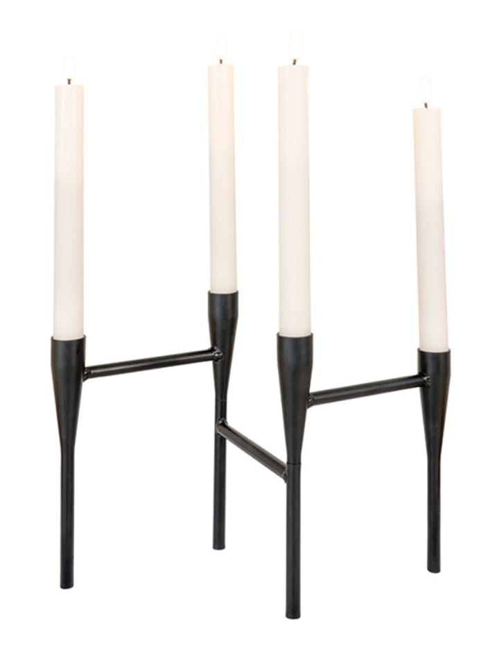 House Nordic Świecznik w kolorze czarnym - 28 x 21 cm rozmiar: onesize