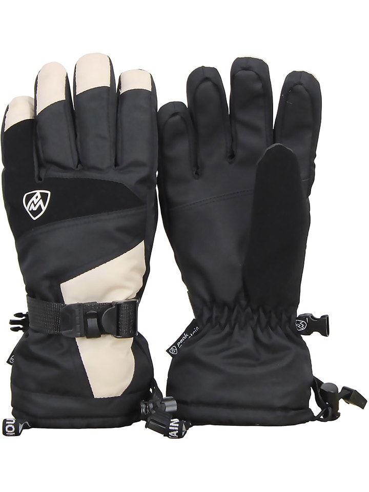 Peak Mountain Rękawiczki narciarskie "Miss" w kolorze czarno-jasnoróżowym rozmiar: S/M