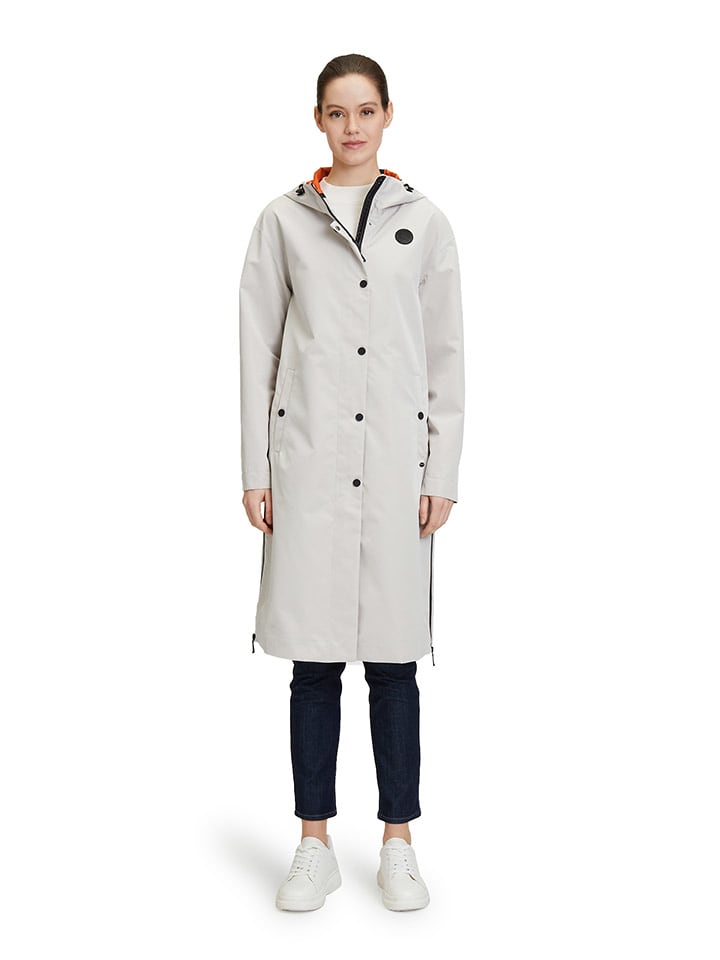AMBER & JUNE Płaszcz przejściowy w kolorze kremowym rozmiar: 40