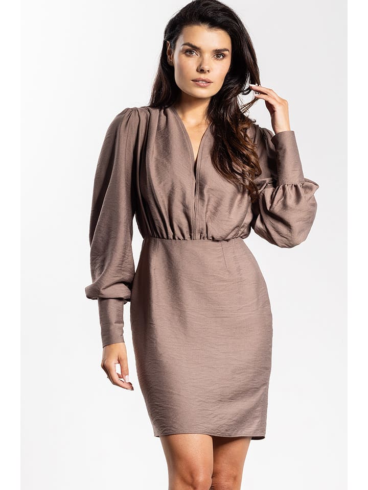 Awama Sukienka w kolorze szarobrązowym rozmiar: S