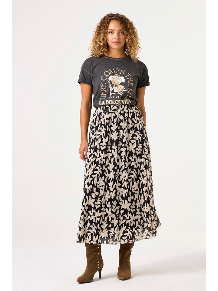 Garcia Spódnica w kolorze kremowo-czarnym rozmiar: M